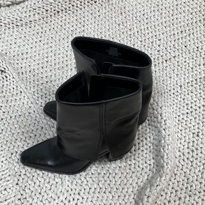 Vince Camuto Black Ankle Booties with Chunky Heel
